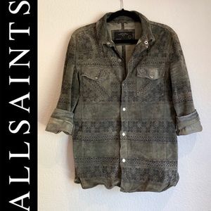 AllSaints Suede Shirt Jacket